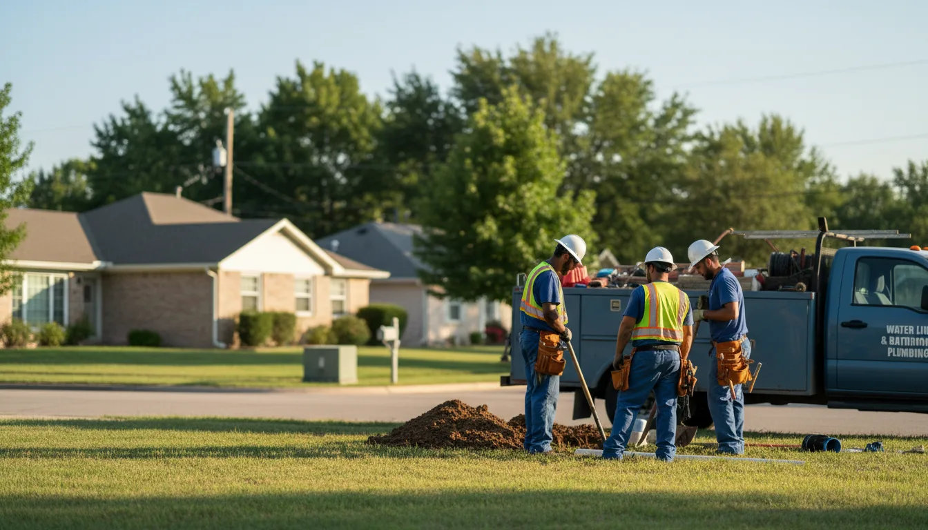 Residential water line and bathroom plumbing service in Havertown, PA